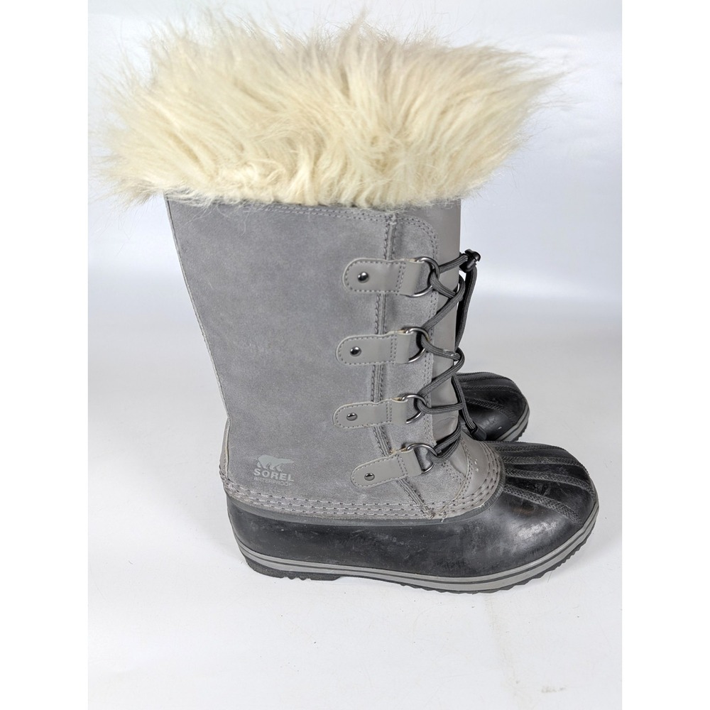 Sorel Joan of Arctic Waterproof Winter Boots Quarry Grey Girl's Junior Size 7